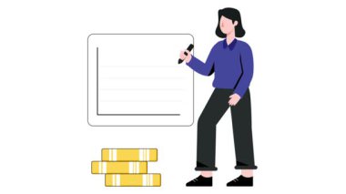 Finansal Büyüme 2B Düz Canlandırma.