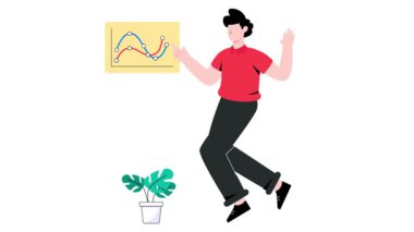 Finansal İstatistikler 2D Düz Canlandırma.