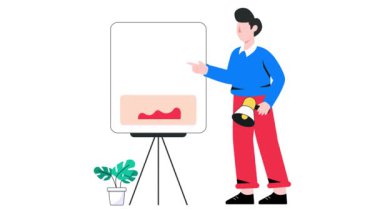 Pazarlama Analizi 2B Düz Canlandırma.