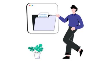 Veri Şifreleme 2B Düz Canlandırma.