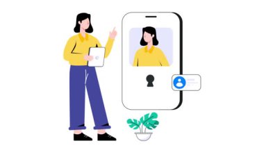 Yüz Tanıma 2B Düz Canlandırma.