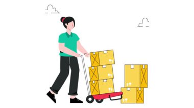 Kargo Trolley 2B Düz Canlandırma 