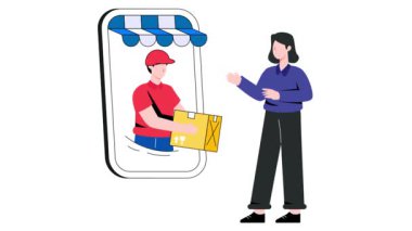 Teslimat Servisi 2B Düz Canlandırma 