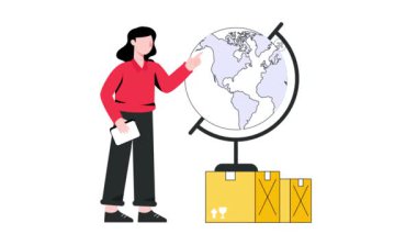 Uluslararası Teslimat 2B Düz Canlandırma 