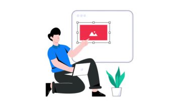 Web Geliştirme 2B Düz Canlandırma. 