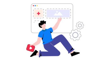 Web Tasarımı 2B Düz Canlandırma. 