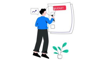 Bütçe Raporu 2D Düz Canlandırma.