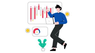 Finansal Piyasa 2B Düz Canlandırma.