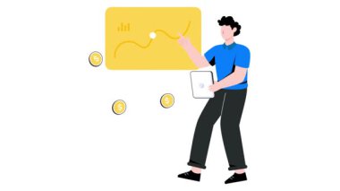 Finansal İstatistikler 2D Düz Canlandırma.