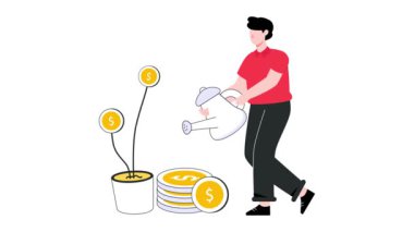 Yatırım 2B Düz Canlandırma.