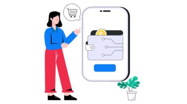 Dijital Cüzdan 2B Düz Canlandırma.