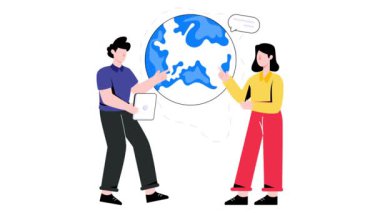 Fransızca Çeviri 2D Düz Canlandırma