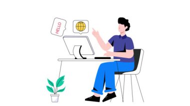 Dijital Çevirmen 2B Düz Canlandırma