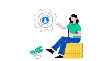 İş Yönetimi 2B Düz Canlandırma.