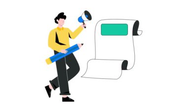 İçerik Pazarlama 2B Düz Canlandırma.