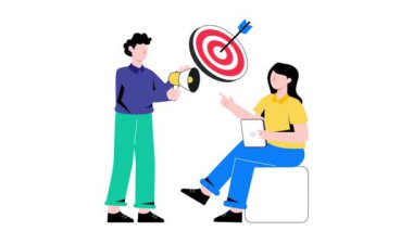 Pazarlama Ekibi 2B Düz Canlandırma.