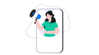 Mobil Pazarlama 2B Düz Canlandırma.