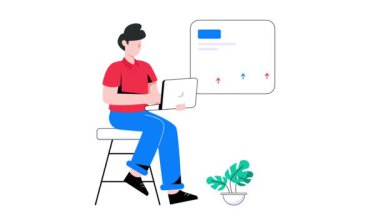 Satışlar Büyüme 2B Düz Canlandırma.