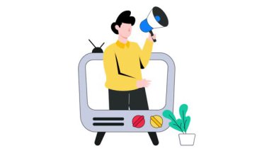 Televizyon Reklamcılığı 2B Düz Canlandırma.