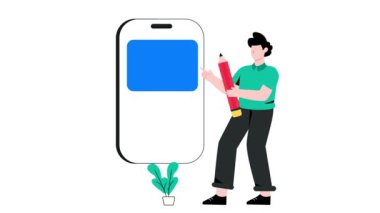 Çevrimiçi Öğrenme Uygulaması 2B Düz Canlandırma.