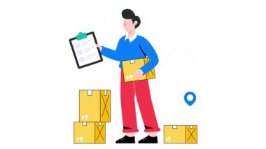 Teslimat Servisi 2B Düz Canlandırma.