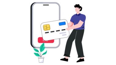 Çevrimiçi Kart Ödeme 2B Düz Canlandırma.