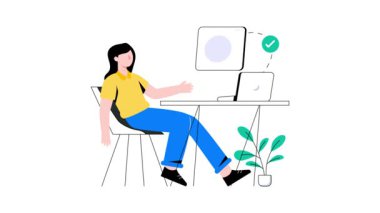 Çevrimiçi Gıda Teslimatı 2D Düz Canlandırma.