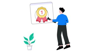 Sayfa Sıralaması 2B Düz Canlandırma.