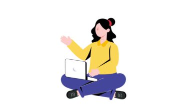 Sosyal Medya Kullanıcı 2B Düz Canlandırma