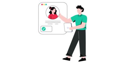 Sosyal medya hesabı 2B Düz Canlandırma