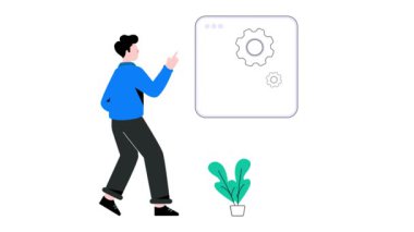 Web hizmetleri takvimi 2B Düz Canlandırma. 