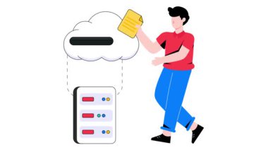 Bulut Gönderme 2B Düz Canlandırma. 