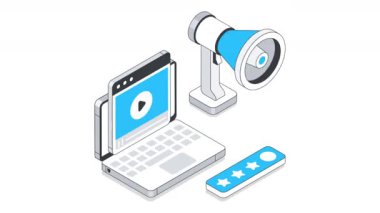 Viral İçerik Isometric Animasyon. MP4 Dosyası