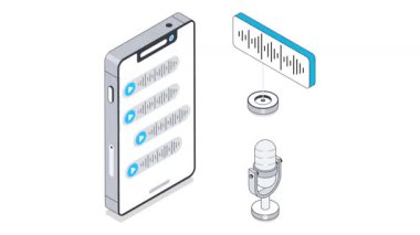 Ses Sohbeti Isometric Animasyon. MP4 Dosyası