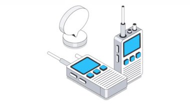 Telsiz-sesli Isometric Animasyon. MP4 Dosyası