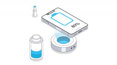 Kablosuz Şarj Isometric Animasyon. MP4 Dosyası