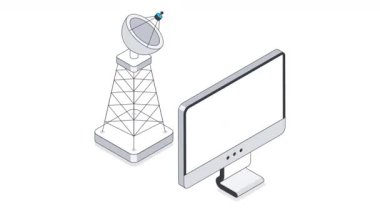 Kablosuz Teknoloji Isometric Animasyon. MP4 Dosyası