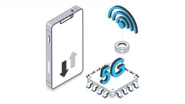 5G Teknoloji Isometric Animasyon. MP4 Dosyası