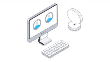 Kitap Arama Isometric Animasyon. MP4 Dosyası