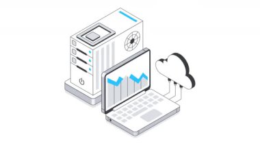 Podcast Isometric Animasyon. MP4 Dosyası