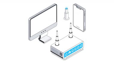 Podcast Isometric Animasyon. MP4 Dosyası