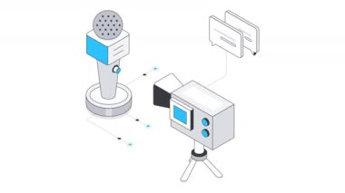 Mass Medya Isometric Canlandırması. 