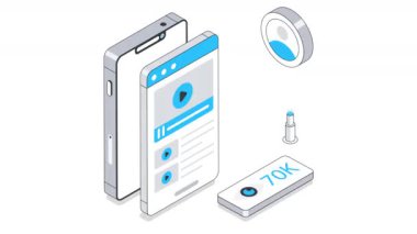 Mobil Akımlı Isometric Canlandırması. 