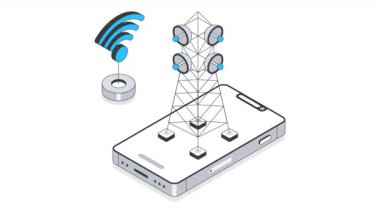 Aktarım kulesi Isometric Canlandırması. 