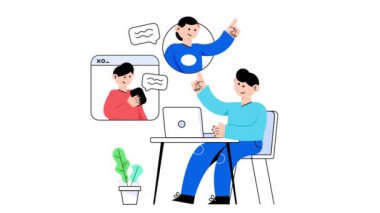 Çevrimiçi Toplantı 2B Düz Canlandırmalar. 