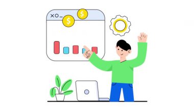 Dijital Gelir 2D Düz Animasyonlar.