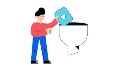 Pazarlama hunisi 2D Düz Canlandırmalar.