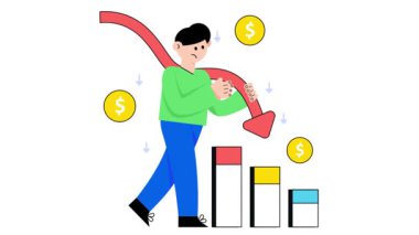 Finansal Kriz 2D Düz Animasyonlar. 