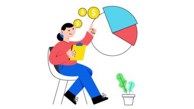 Mali İstatistikler 2D Düz Animasyonlar. 