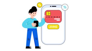 Bankacılık Uygulaması 2D Düz Canlandırmalar. 